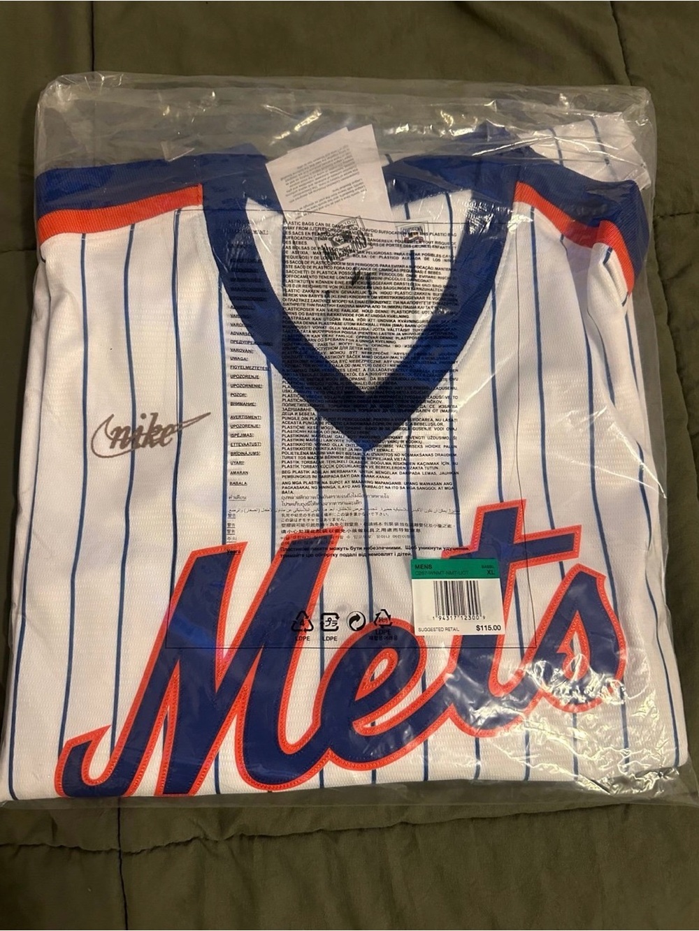 NWT NY METS NIKE COOPERSTOWN COLLECTION LIMITED EDITION JERSEY XL - Picture 9 of 9